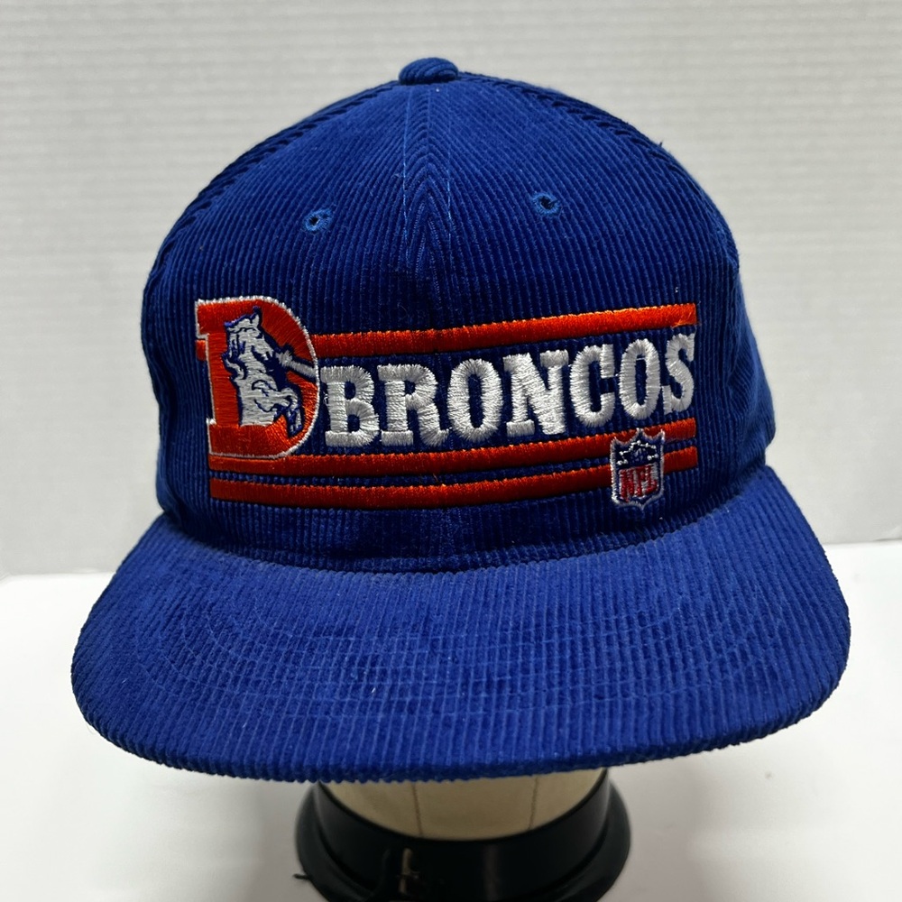 Vintage Denver Broncos Corduroy Hat Cap SnapBack Classic Ted Fletcher Rare 90s